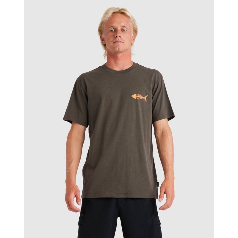 Quiksilver Fish Bones T-Shirt|Earth|S|M|L|XL