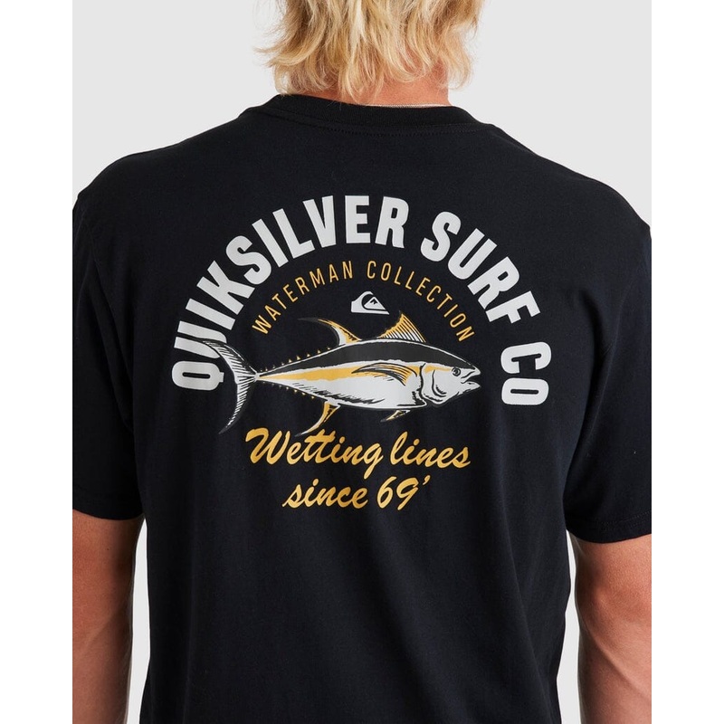 Quiksilver Wet Lines T-Shirt|Black|S|M|L|XL