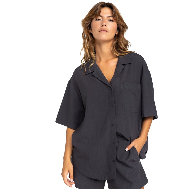 Roxy Bisous Oversize Shirt|Phantom|S|M|L|XL