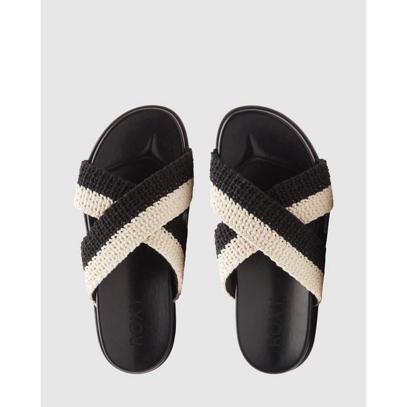 Roxy Syenna Sandals|Black / Cream|6|7|8|9|10