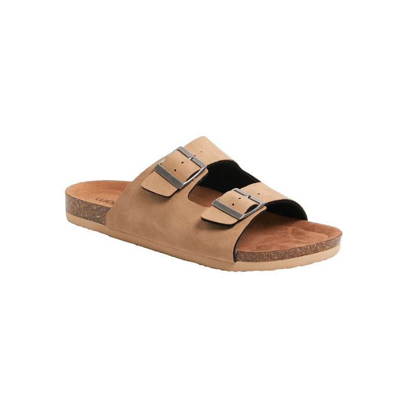 Kustom Duo Womens Slides|Natural|Black / Tan|Choc|6|7|8|9|10|11