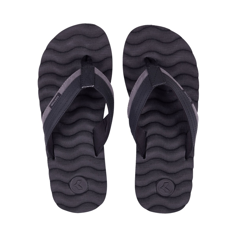 Kustom Hummer III Jandals|Black Stripe|Slate / Tan|Grey|8|9|10|11|12|13|14