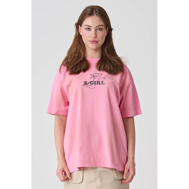 X-Girl Cupid Relaxed T-Shirt|Pink|6|8|10|12