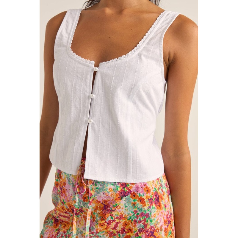 Rhythm Brighton Button Front Top