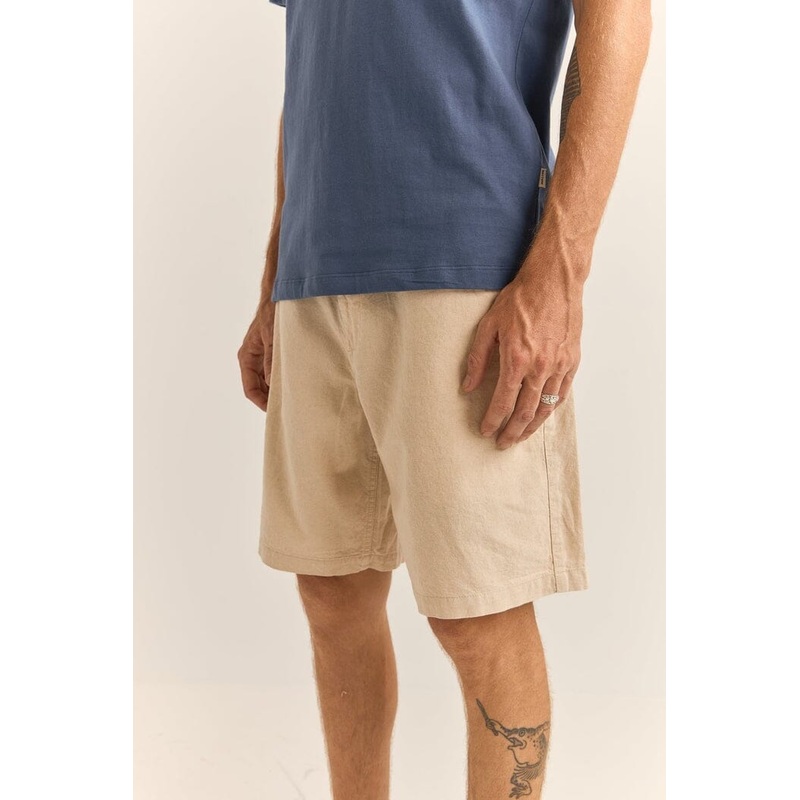 Rhythm Essential Linen Shorts|Bone|30|32|34|36