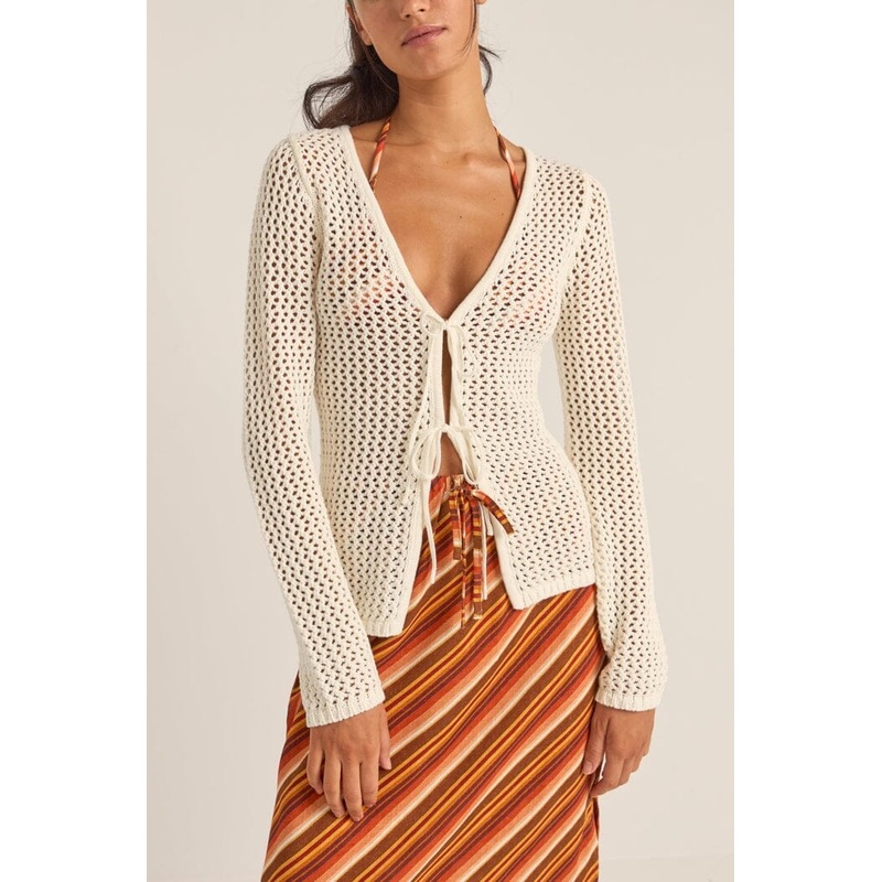 Rhythm Seashell Tie Front Top|White|6|8|10|12|14