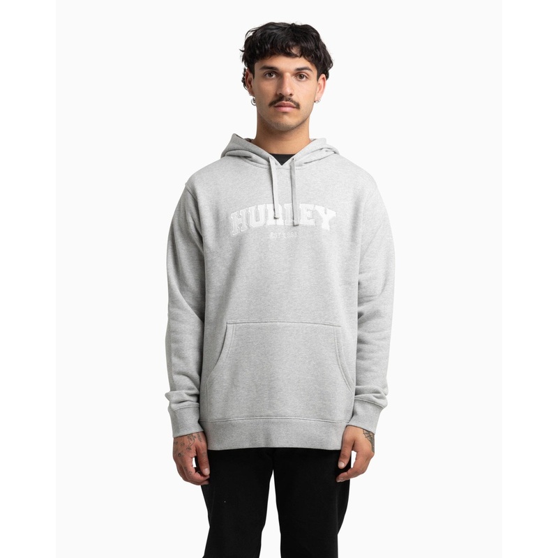 Hurley Mens Honours Pullover|Heather Grey|S|M|L|XL