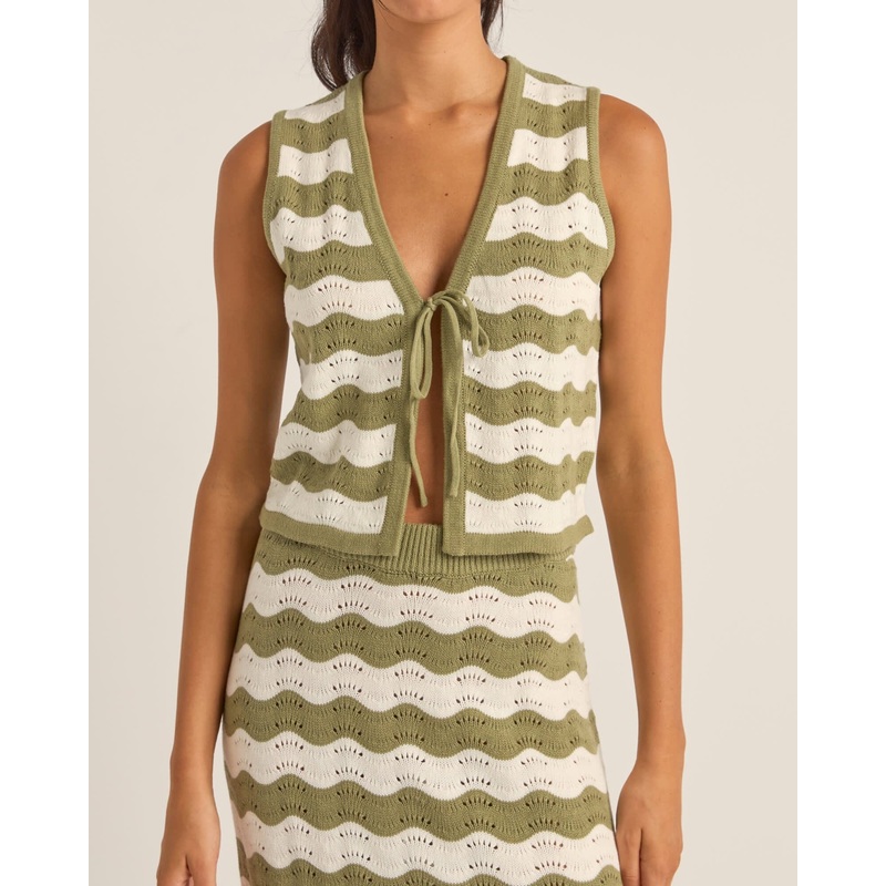 Rhythm Carmen Stripe Knit Vest