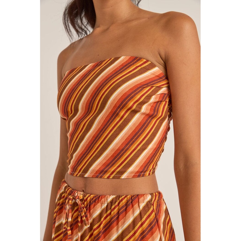 Rhythm Chica Stripe Strapless Top