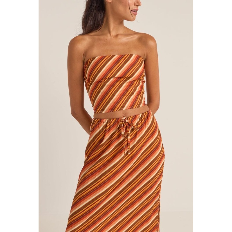 Rhythm Chica Stripe Strapless Top