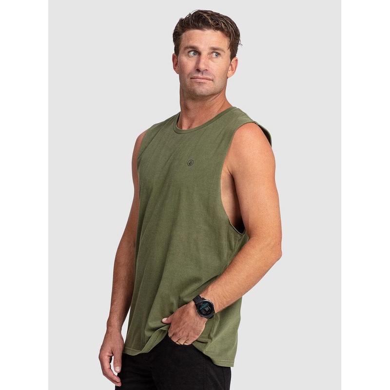 Volcom Aus Wash Muscle Tank|Army Green Combo|S|M|L|XL