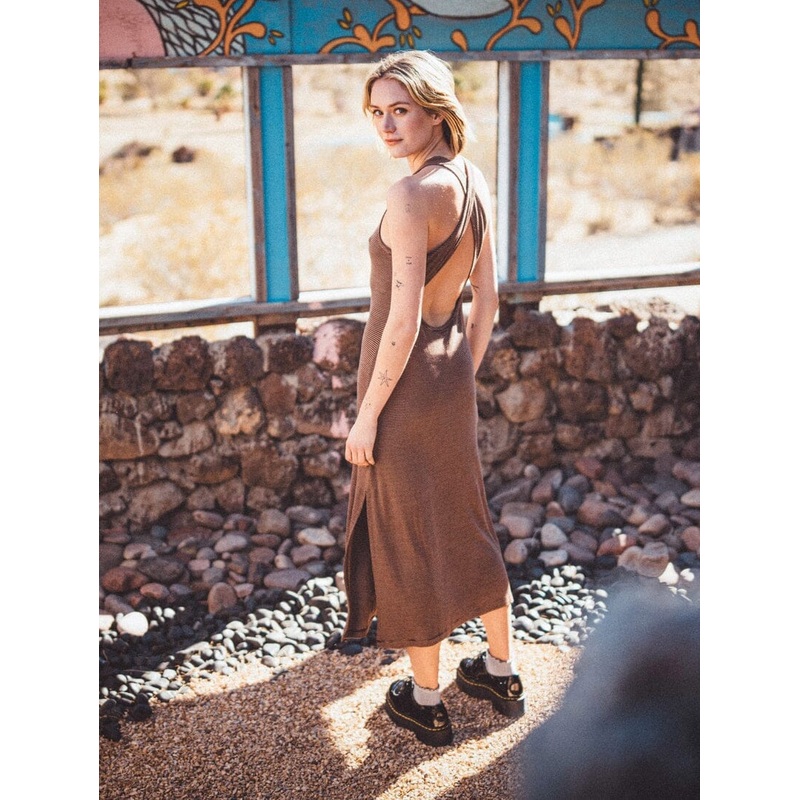 Volcom Fleurmaid Dress|Bear Brown|8|10|12|14