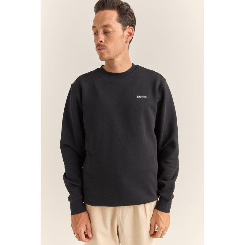 Rhtyhm Brand Fleece Crew|Grey Heather|Black|S|M|L|XL|XXL