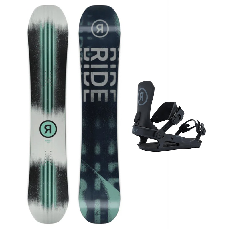 Ride Manic Snowboard 2026 with Ride C-4 Bindings Snowboard Package