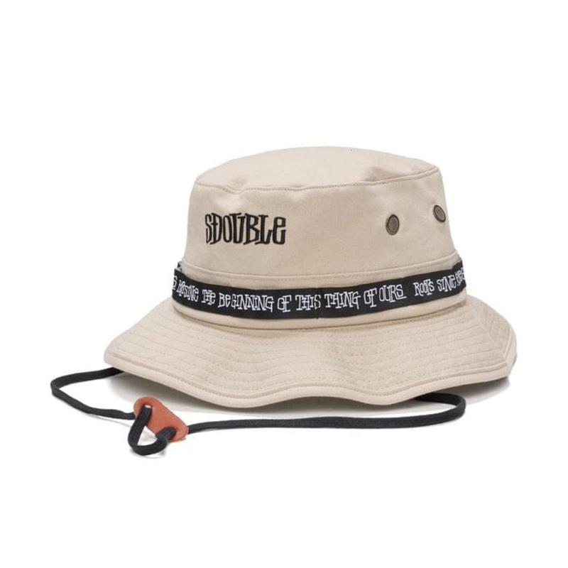 S Double Mid-Block Boonie Hat|Washed Khaki
