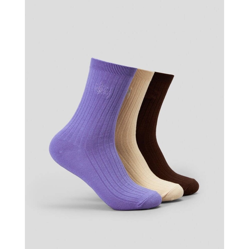 Stussy Womens Graffiti Slouch Socks 3 Pack