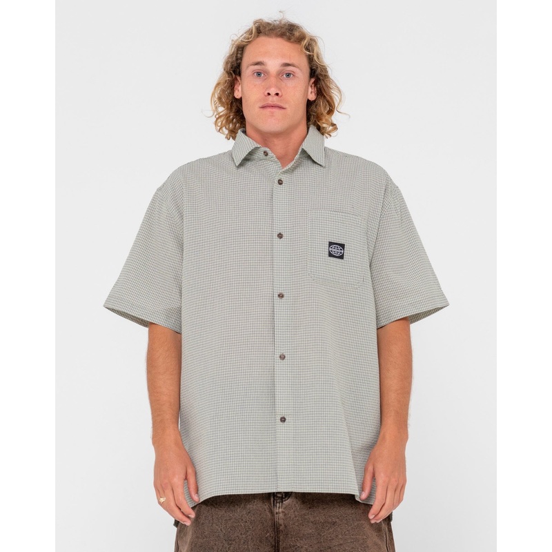 Rusty 2RK Drop Hem Shirt|Oyster Grey|S|M|L|XL|XXL