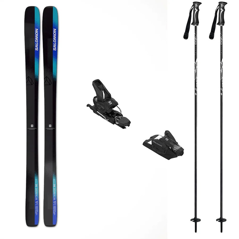 Salomon Stance 90 Skis 2025 with Salomon Strive 12 Bindings Ski Package