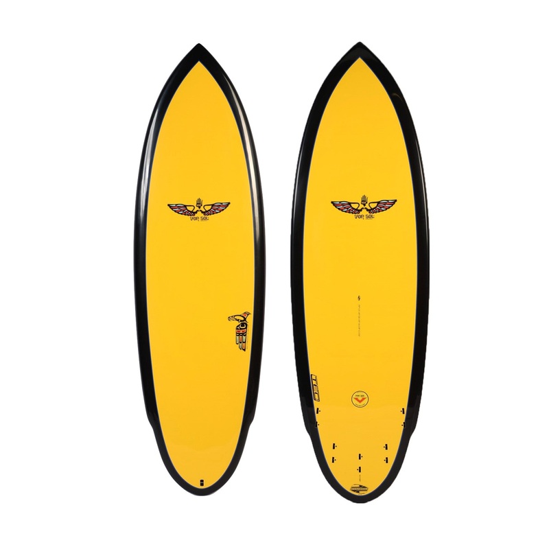 BOARDWORKS – Planche de Surf Von Sol Shadow yellow / black (epoxy)