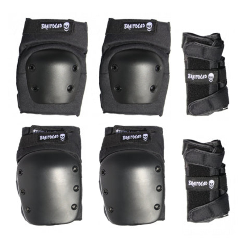 Protections BRAINDEAD pour Skateboard (pack complet 6 pices)