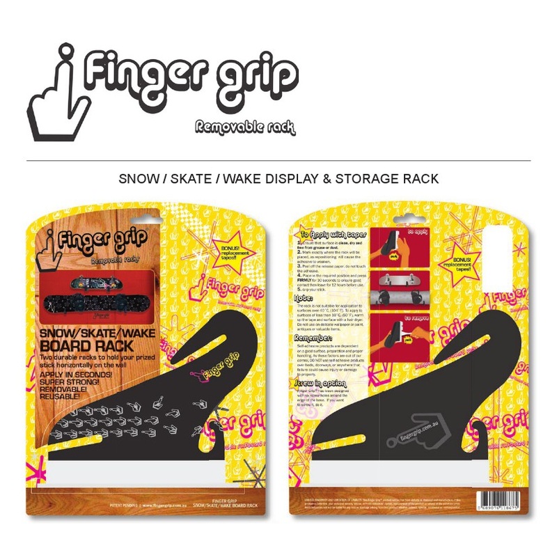 Support Mural horizontal FINGERGRIP Snow/Skate/Wake Rack Double