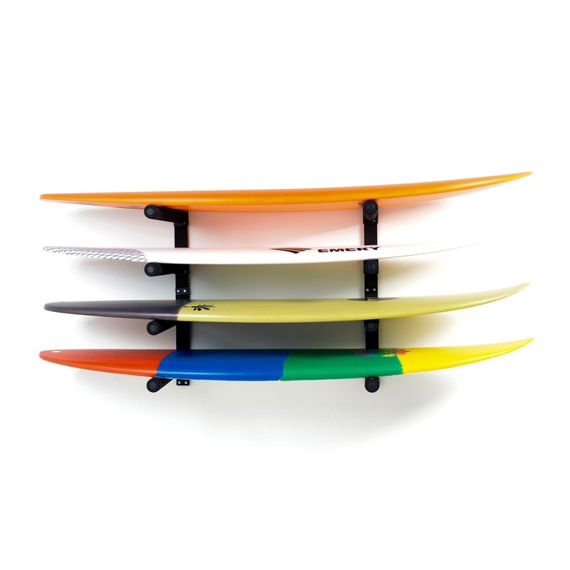 SURF SYSTEM – Support Mural Quadruple Rack (Shortboards, Longboards, SUPs)