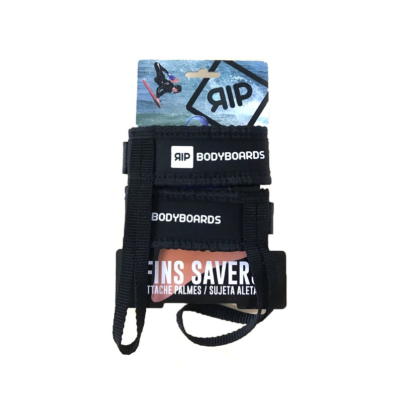 RIP Bodyboard – Paire de Leash Palmes – Fin Savers Black