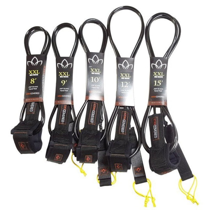 STAY COVERED – XXL Big Wave Leash (9mm) – Black