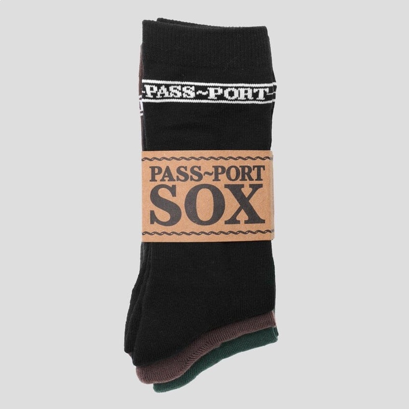 Passport Hi Sox 3 Pack Socks|Black|Black / Grape / Forest