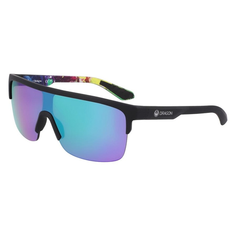 Dragon Slotted Sunglasses|Matte Black / Blue Ion|Matte Black Multi / Green Ion