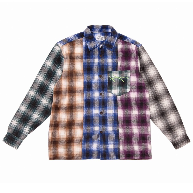 Hoddle Spectrum Flannel Shirt|Orange / Blue / Purple|M|L|XL