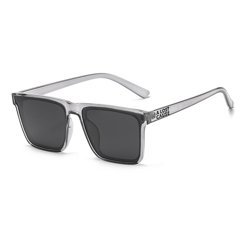A Lost Cause Block Sunglasses|Clear / Smoke