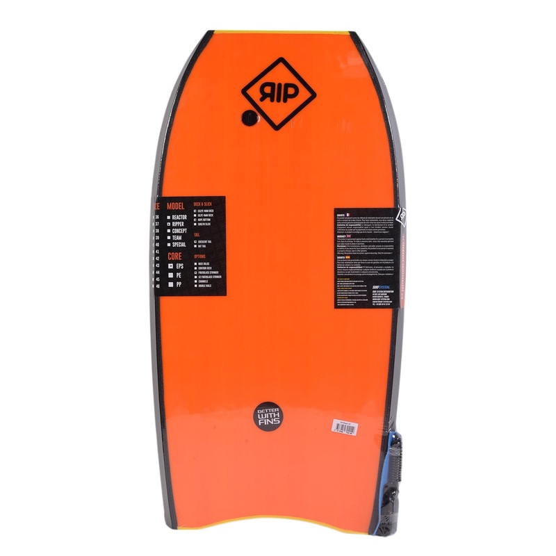 RIP Bodyboard – Ripper avec leash (EPS) – Yellow / Orange