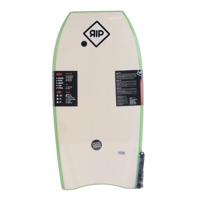 RIP Bodyboard – Ripper Stringer avec leash (EPS) – Green / White