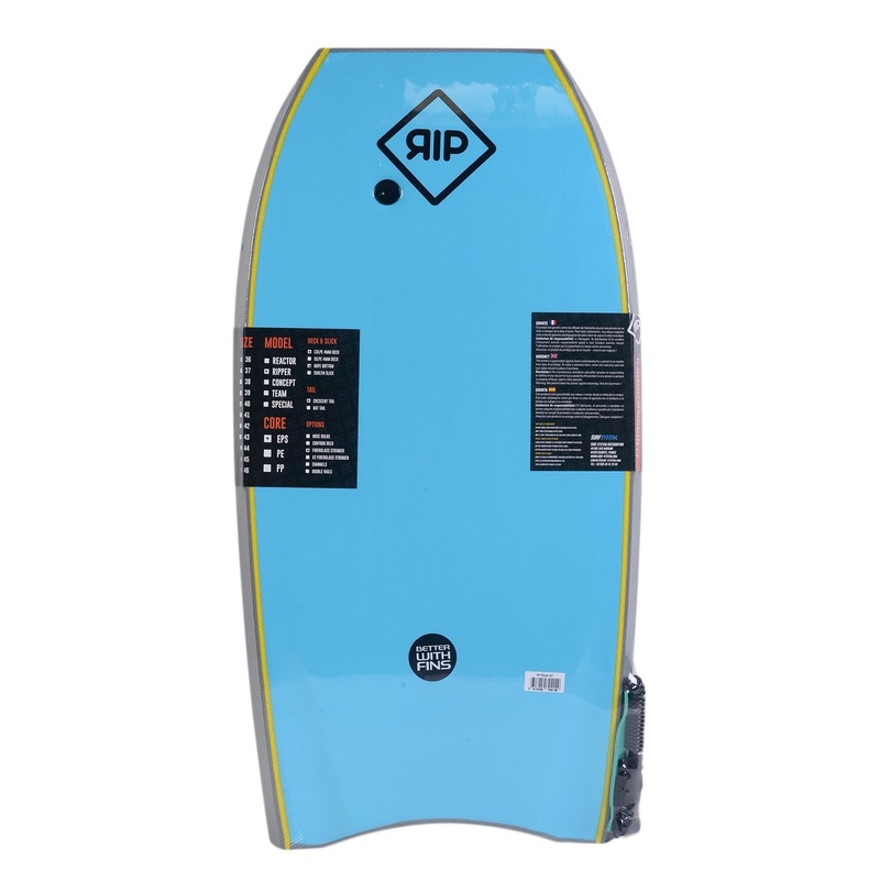 RIP Bodyboard – Ripper Stringer avec leash (EPS) – Grey / Blue