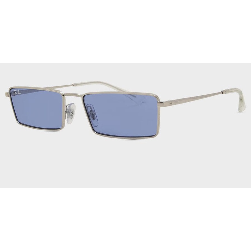 Ray-Ban Emy Sunglasses|Silver / Blue – Large|Light Gold / Dark Grey Flash Silver – Large