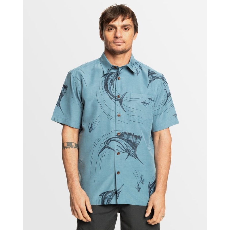 Quiksilver The Chase Shirt|Agean Blue The Chase|S|M|L|XL