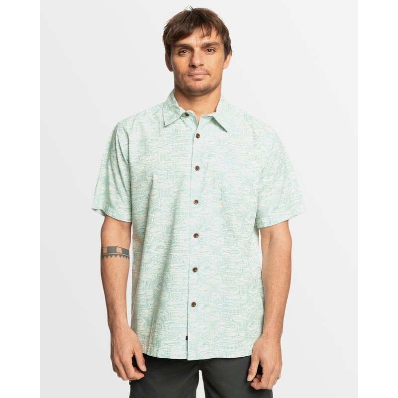 Quiksilver Hana Bay Shirt|Reef Waters Hana Bay|S|M|L|XL