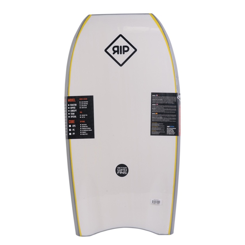 RIP Bodyboard – Concept (PE) Stringer – Grey / White