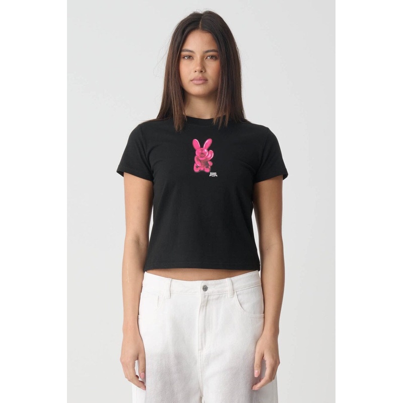 X-Girl Gummy Bunny Baby Tee|Black|6|8|10|12