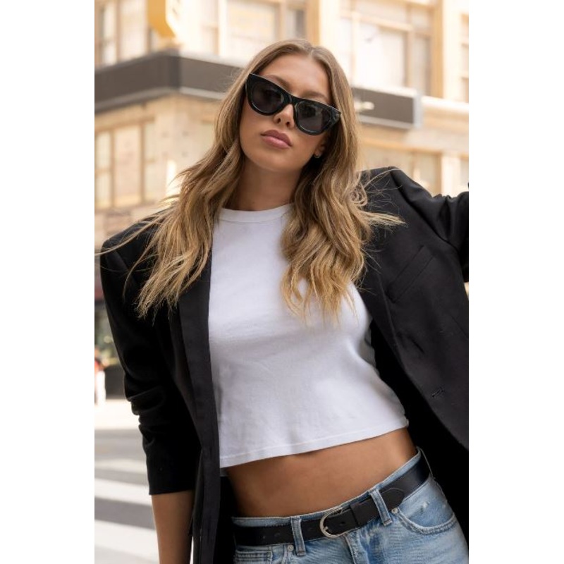 Otra Kinni Sunglasses|Black / Smoke|Trans Salmon / Brown