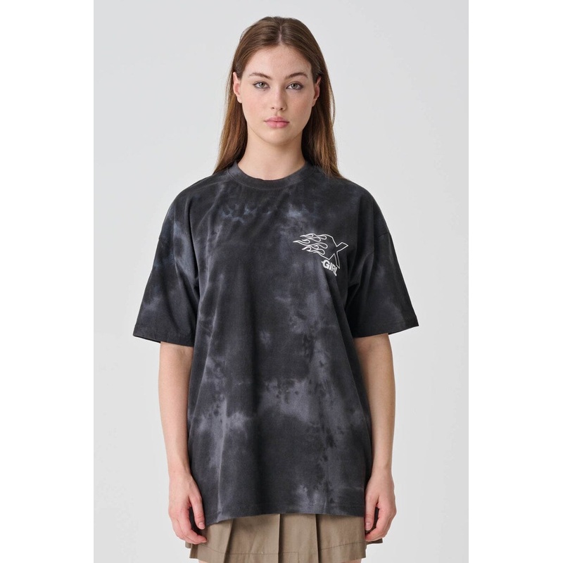 X-Girl Burning X Logo Relaxed T-Shirt