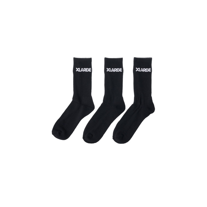 X-Large 91 3 Pack Socks|Black|White