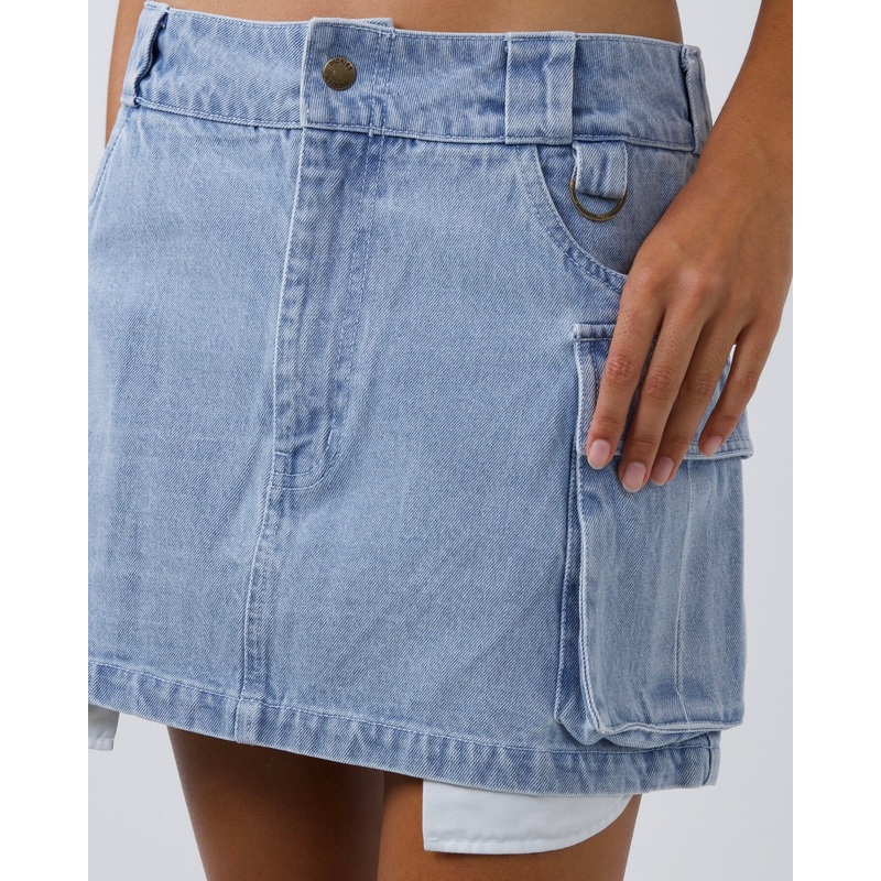 Dickies 874 Light Denim Cargo Mini Skirt