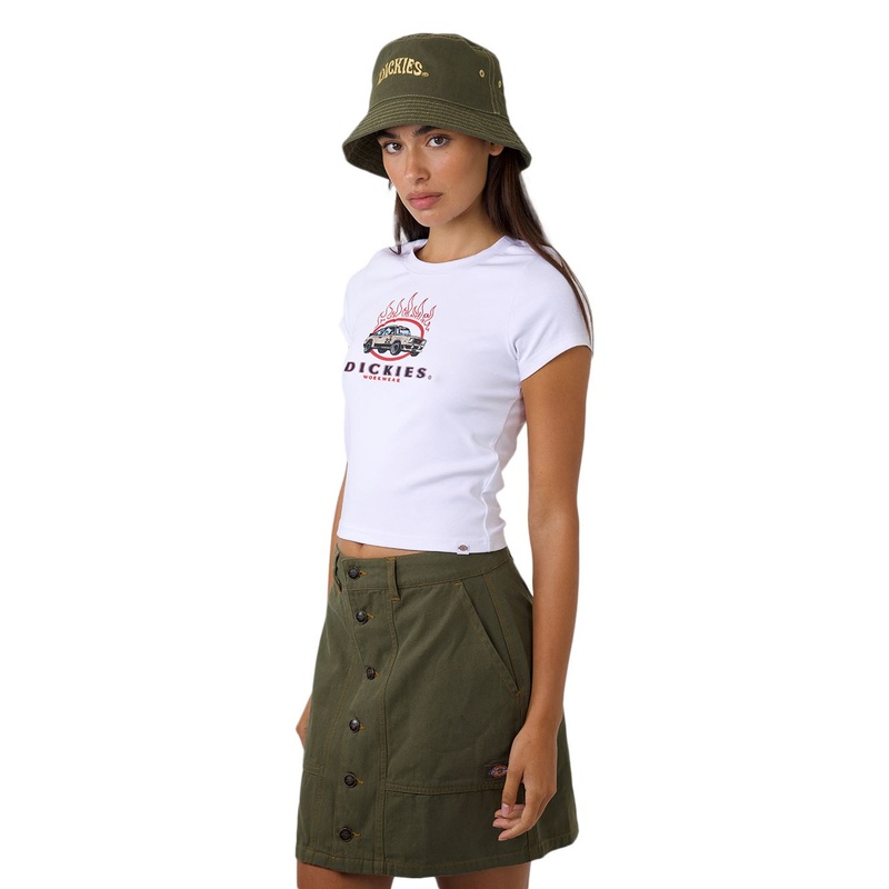 Dickies Kota Circuit Baby Tee|White|8|10|12|14