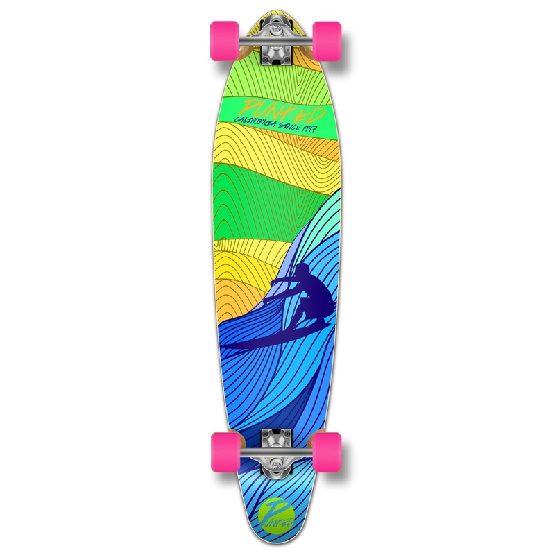 YOCAHER – Surf’s Up Kicktail Longboard – Planche Complete