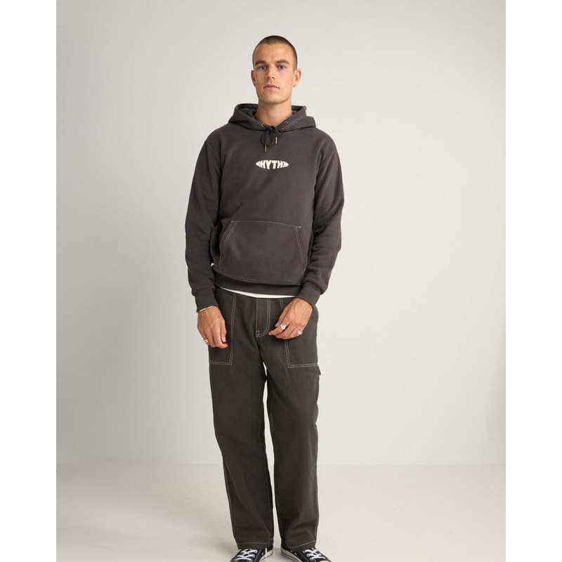 Rhythm Contrast Stitch Hood|Charcoal|S|M|L|XL