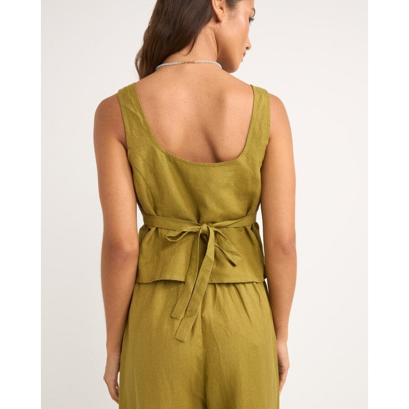 Rhythm Maya Vest Top|Olive|10|12|14|8