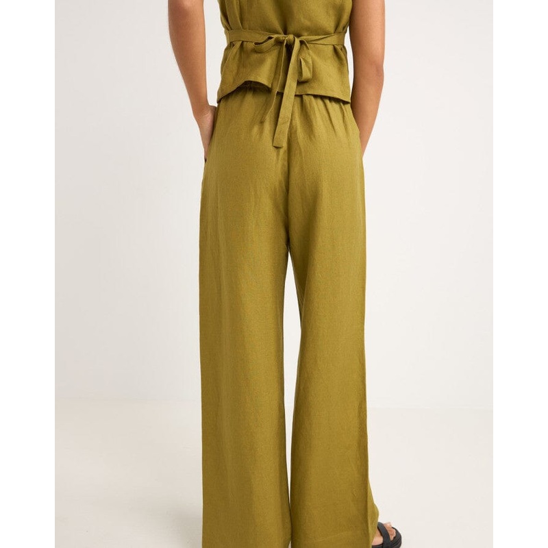 Rhythm Maya Wide Leg Pant|Olive|10|12|14|8