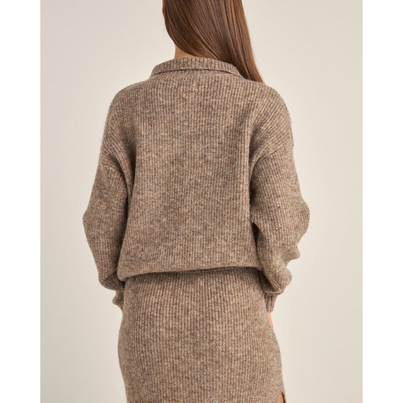 Rhythm Quinn Zip Knit|Oatmeal|8|10|12|14